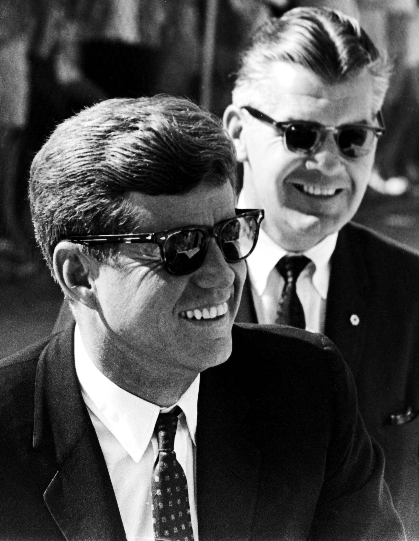 John F Kennedy Smiling in Sunglasses