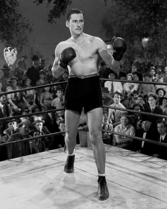 Erroll Flynn Posed in Boxing Ring