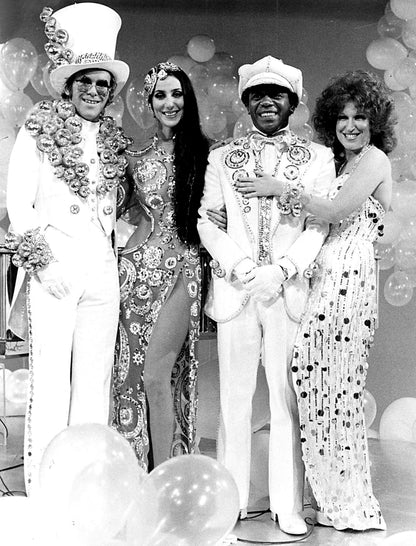 Elton John, Cher, Bette Midler, and Flip Wilson