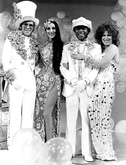 Elton John, Cher, Bette Midler, and Flip Wilson