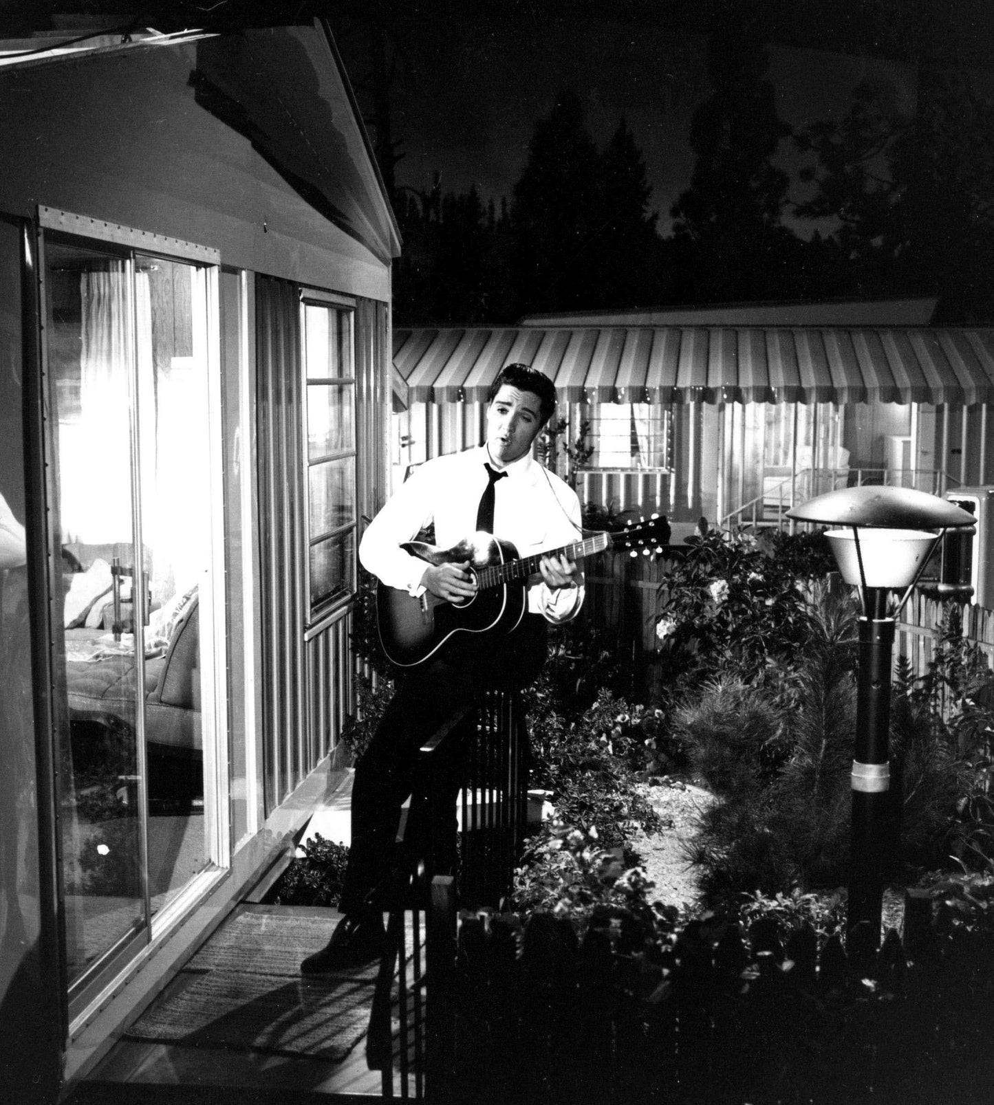 Elvis Presley Performing on Patio