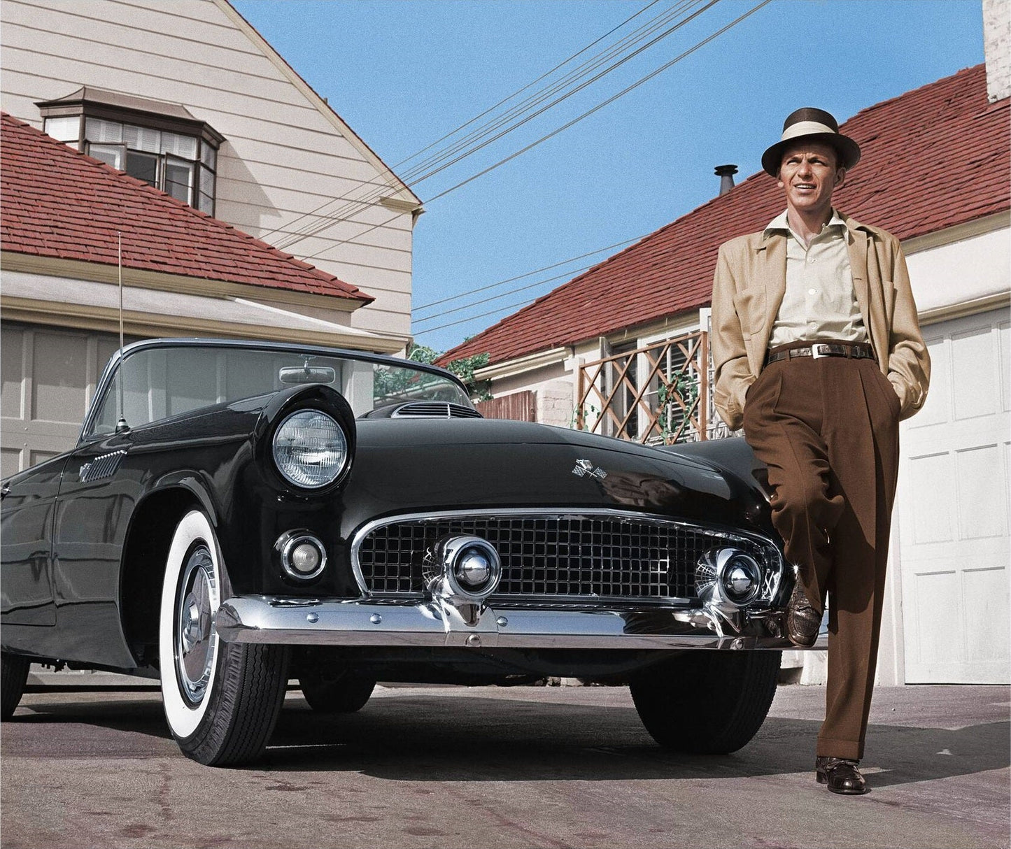 Frank Sinatra Standing with Thunderbird