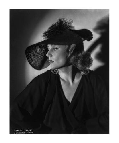 Carole Lombard Dramatic Portrait in Hat