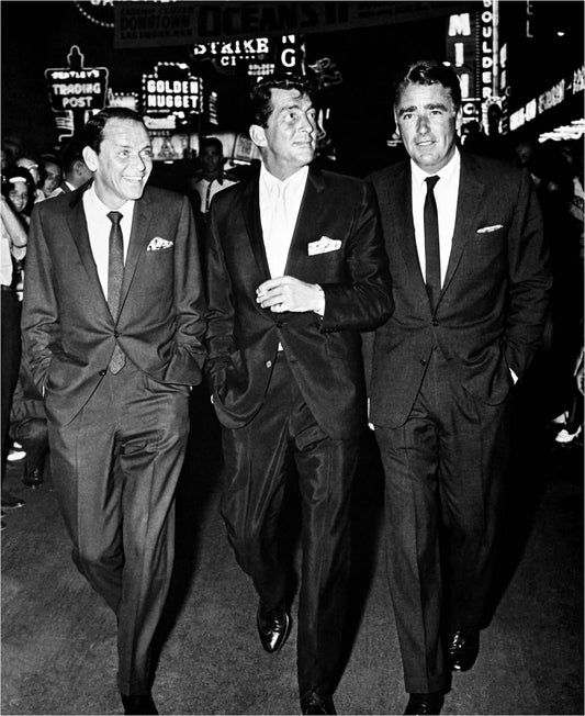 Frank Sinatra, Dean Martin, and Peter Lawford in Vegas for "Ocean's Eleven" Premiere