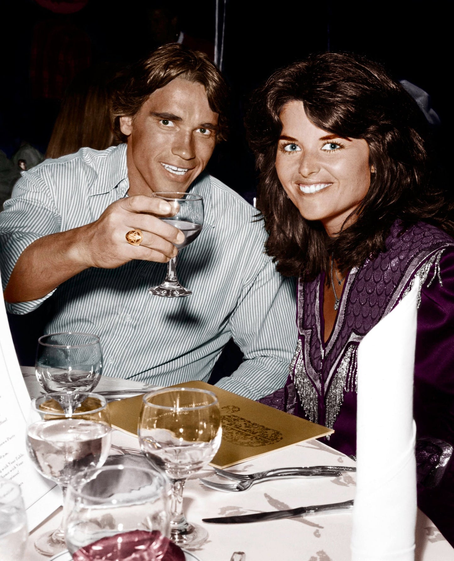 Arnold Schwarzenegger and Maria Shriver at the 30th Annual Boomtown Party