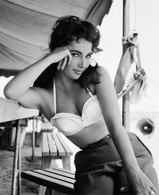 Elizabeth Taylor on the Set of "Giant"