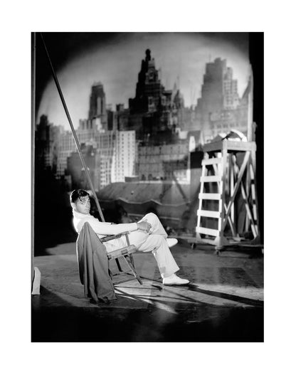 Clark Gable Posed on Sound Stage