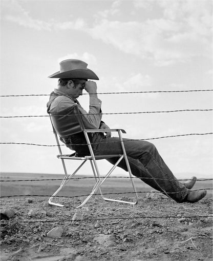 James Dean Behind Fence in "Giant"