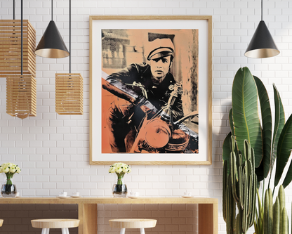 Marlon Brando on Bike - Peter Tunney Signed