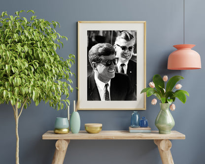 John F Kennedy Smiling in Sunglasses