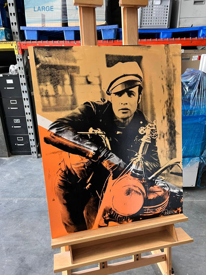 Marlon Brando on Bike - Peter Tunney Signed